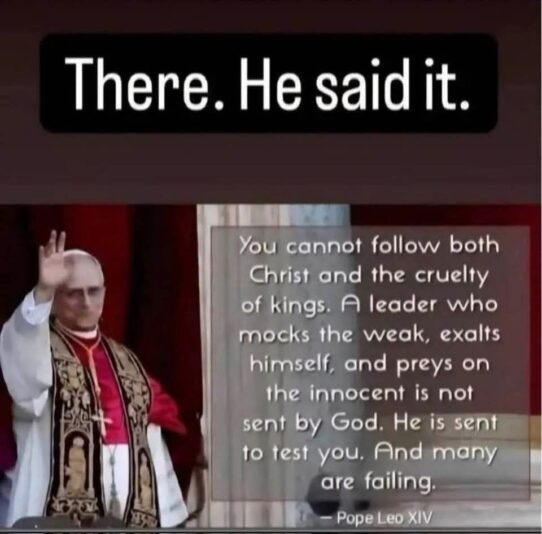 Pope Leo XIV on Trump