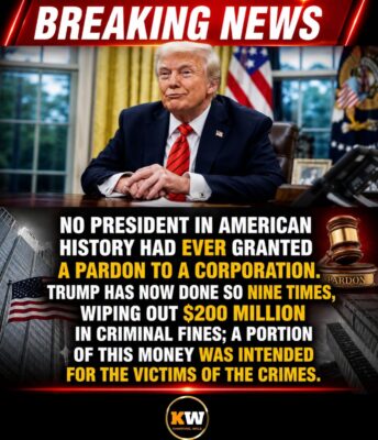 Trump granted 9 corporations pardons