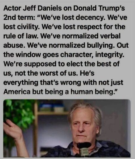 Jeff Daniels on Trump