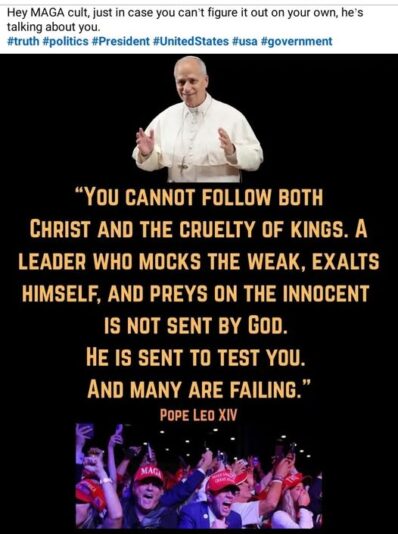 You cannot support Trump and be a Christian