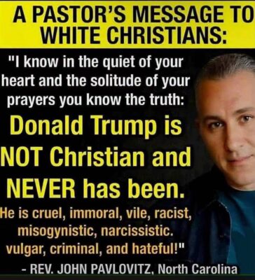 Trump not a Christian